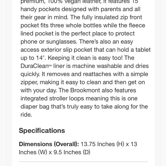 JJ Cole diaper bag - Picture 6 of 8